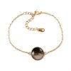 Armbandje met plukje haar goud stainless steel herinnering huisdier hond kat paard