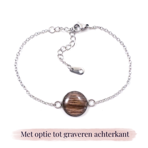 Armbandje met plukje haar