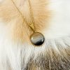 ketting met plukje haar - sieraad herinnering huisdier - hond kat paard - kettinkje zilver of goud stainless steel