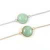 Armbandje groene aventurijn edelsteen rond – zilver of goud stainless steel