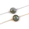 Armbandje labradoriet edelsteen rond – zilver of goud stainless steel