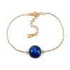 Armbandje lapis lazuli blauwe edelsteen goud stainless steel