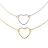 Ketting met hartje zilver of goud stainless steel