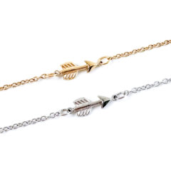 Armband met pijltje zilver of goud stainless steel - arrow armbandje - armbandje pijl
