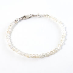 Armbandje citrien edelsteen kralen - 925 zilver edelsteen armband