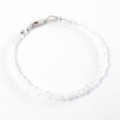 Armbandje maansteen edelsteen kralen - 925 zilver