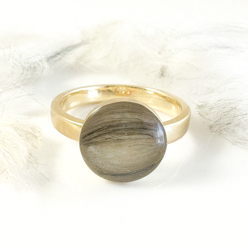 Ring met vacht huisdier - 925 zilver goud verguld - Afbeelding 5